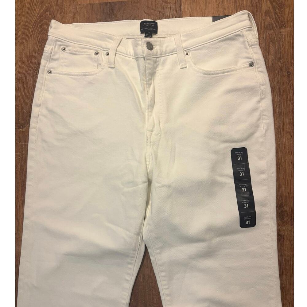 NWT J.Crew Essential straight white jean in all-day stretch Size 31 - Picture 4 of 8